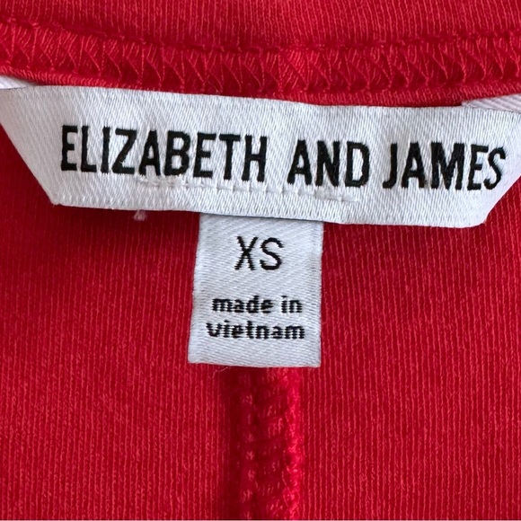 ELIZABETH AND JAMES Cosmic Lava Cotton Sleeveless Tank Midi Dress Red-Orange XS - Picture 2 of 6